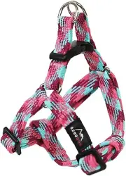 5280DOG Adjustable Pink Nylon Braided Step-in Harness, Large