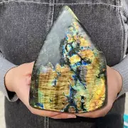 3.33LB Natural Labradorite Quartz Crystal Mineral Specimen healing G5218