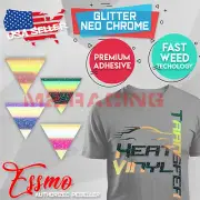 ESSMO™ Neo Chrome Glitter Holographic Sparkle 10" TShirt Heat Transfer Vinyl HTV