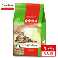 在飛比找PChome24h購物優惠-☆ 凱優CAT’S BEST經典凝結木屑砂【7LX3包】紅標