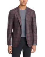 Canali Kei Plaid Unstructured Trim Fit Sport Coat