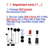 Boom+Soft Cable Microphone Speaker Headset +Clip For M1-S PRO Helmet Intercom