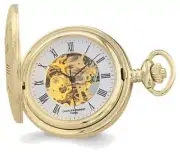 Charles Hubert Gold-Finish White Dial Pocket Watch XWA1913