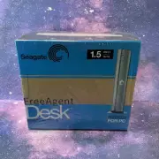 Seagate FreeAgent Desk 1.5TB USB 2.0 External Hard Drive Auto Backup - Sealed