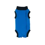Barkertime Sky Blue with Black Cuff PeeJama Recovery Suit - Made in USA