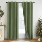 Ptialk Elegant Blackout Curtains for Living Room Eclectic Moody Dark Olive Gr...