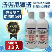 在飛比找Yahoo奇摩購物中心優惠-宸鼎-75%防疫酒精12入組(500ML x 12) 乙醇酒