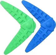 Dog Teething Toys 2 Pack Pet Flying Toys Bright Colors Interactive Training Chewing Toys for Puppies Bite Resistant Comfortable for Long Use Random