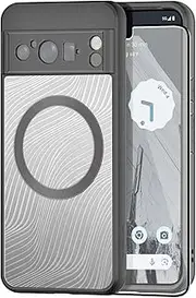 [Asuwish] Phone Case for Google Pixel 8 Pro 5G Clear Cell Cover with Tempered Glass Screen Protector Magsafe Transparent Thin Slim TPU Pixel8Pro Pixel8 XL Eight 8Pro Women Men