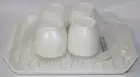 Microwave Oven Egg Cooker Set 4 Cups Lids Tray