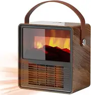 Portable Electric Stove Heater 1200W, 3 Modes Electric Fireplace Space Heater with Overheating & Tip-Over Protection, Simulated Flame Mini Room Heater for Home Office