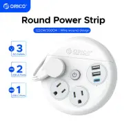 Power Strip Surge Protector 3 AC Outlets 2 USB Ports + Type C Port 4/10FT Cable