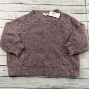 NEW Allison Joy Parker Soft Pullover Sweater Women's Medium Elderberry Purple