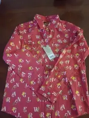 Wrangler Western Girls Shirt Size Large Snap Button Nwt