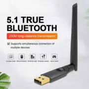 200M Bluetooth5.1 Adapter USB Bluetooth Dongle Adaptador for Windows 7 8.1 10 11