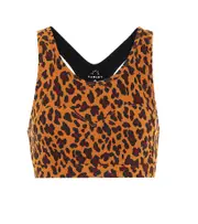 [Varley] Varley Basset cheetah-print sports bra AU 8 yellow