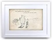 HWC Trading Winnie the Pooh Care to Much A3 Framed Printed Quote Nursery Print Baby Shower Room Gifts New Born Bedroom Gift Print Photo Picture Display