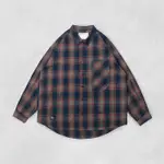 [B-SIDE] OLD FASHION CHECKED SHIRT純棉磨毛格紋口袋長袖寬版襯衫