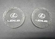 2 Pack Silicone Car Cup Holder Coaster Black And White For Jaguar