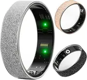 Smart Fitness Ring, Bluetooth Smart Health Tracker Ring for Women Men w/Sleep Heart Rate Blood Pressure Oxygen Monitor Rings Waterproof Smart Ring, Silver #9