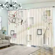 Painting Of Flowers Box 3D Blockout Photo Print Curtain Fabric Curtains Window