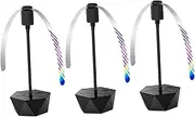 Fly Fans for Tables Rechargeable Fly Repellent Fans for Indoor Outdoor Keep Flies Away, Flies Spinner Table Top with Holographic Blades, Bug Traps for Picnic, Party, BBQ (Black, 3Packs)