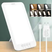 Daylight lamp 10000 Lux, OPPEARL light therapy lamp with timer, daylight lamps with stepless dimming 3 light colors