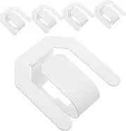 5pcs Slipper Rack Button Dashboard Hangers Body Trouser Chain Transparent Sealing Strip Hook Door Frame Seals Lucky Decoration Self-Adhesive Seals Grip Dashboard White Carbon Steel