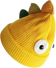 [BESTYASH] Wool Cap Warm Knitted Hat Soft Warm Hat Boy Baseball Hat Bonnets for Babies Childrens Hat Warm Fleece Lined Cap Baseball Cap Chunky Beanie Hat Woolen Hat Yarn Blue