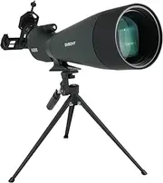 SVBONY SV28 100mm Angled Spotting Scope for Target Shooting, 25-75x Spotter Scope with Tripod for Long Range Viewing, FMC HD Optics with Soft Carrying Case & Phone Adapter