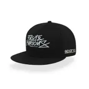SALE! Sparco Fast & Furious Stretch Flat Peak Cap Snapback Black Color
