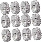[Perfeclan] Elegant Crystal Rhinestone Set for Women's Party and Wedding - Pack of 12