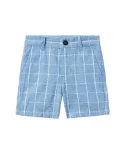 Janie and Jack Linen-Blend Tattersall Short