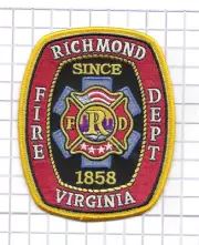 Fire Patch - Richmond Virginia since 1858 - yellow border