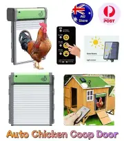 Solar Automatic Chicken Coop Door Opener w/t Timer & Light Sensor Remote Control