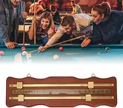 BORDSTRACT Deluxe 2 Track Wooden Scoreboard for Shuffleboard, Snooker and Pool Games - Score Counter with Wavy Design