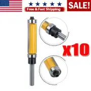 1-1/2" 1/4" Shank Flush Trim Top Bottom Bearing Router Bit Woodworking Tool
