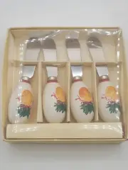 Pineapple Butter Dip Pate or Cheese Spreaders NIB Set of 4