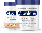 Albolene Face Moisturizer and Makeup Remover, Facial Cleanser and Cleansing Balm, Fragrance Free Cream, 12 oz (2 Pack)