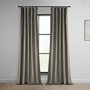 HPD Half Price Drapes Heritage Plush Velvet Curtains 108 Inches Long Room Darkening Curtains for Bedroom & Living Room 50W x 108L, (1 Panel), Gallery Taupe