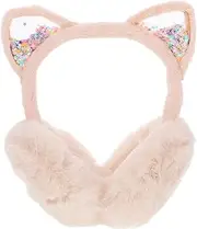 [LIFKOME] Women Winter Warm Cat Ear Muffs Cute Cat Ears Earmuff Foldable Warm Soft Plush Earmuffs Fluffy Girls Headband Faux Fur