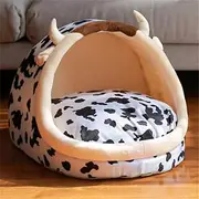 JIANYUEHigh Quality Washable Foldable Cat House Warm Soft Cute Winter Pet Dog Cat Bed Kennel Nest for Small Medium Cat Dogs