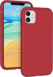 iPhone 11 Case, Full Covered Thickened Liquid Silicone Gel Rubber Cover - Red