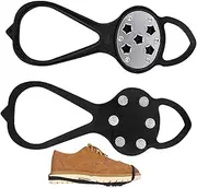 [Generic] Snow Spikes for Shoes | 2024 Ice Traction Cleats - Non-Slip Footwear Walking Cleats, Ice Traction Cleats with 10 Steel Studs for Hiking Climbing Walking