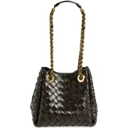 Bottega Veneta Small Parachute Chain Intrecciato Leather Shoulder Bag in 2190 Fondant- M Brass at Nordstrom One Size