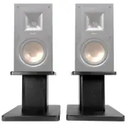 (2) 8” Black Bookshelf Speaker Stands For Klipsch R-15PM Bookshelf Speakers