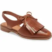 Jeffrey Campbell- Women's Oxbridge Slingback Tan/Lizard Loafer- Size 7.5