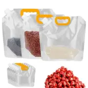 5/10 Pcs Grain Moisture-Proof Sealed Bag Transparent Grain Storage Bags 1.5L~5L