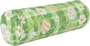 Easter Day Floral Green Decorative Bolster Pillow Cotton Cylinder Bolster Pillow Memory Foam Cylinder Bed Back Support almohada para Yoga