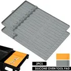 2Pcs Silicone Grill Mat Large Size Griddle Tools Mat Heat Resistant sdXuI